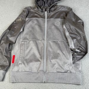 Derrick Rose Adidas Team Issue Jacket Mens M Gray Hoodie Full Zip Sweater